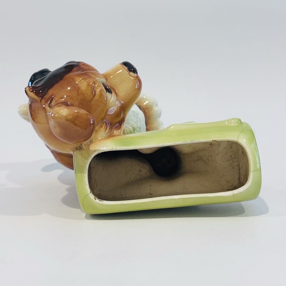 Vintage 50's Mid Century Puppy Dog & Mailbox‎ Planter Royal Copley 8" Tall - Picture 7 of 15